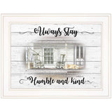 Humble and Kind 1 White Framed Print Wall Art - Homeroots - Flyclothing LLC