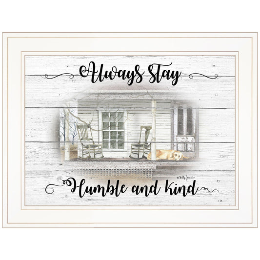 Humble and Kind 1 White Framed Print Wall Art - Homeroots