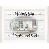 Humble and Kind 1 White Framed Print Wall Art - Homeroots