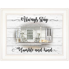 Humble and Kind 1 White Framed Print Wall Art - Homeroots