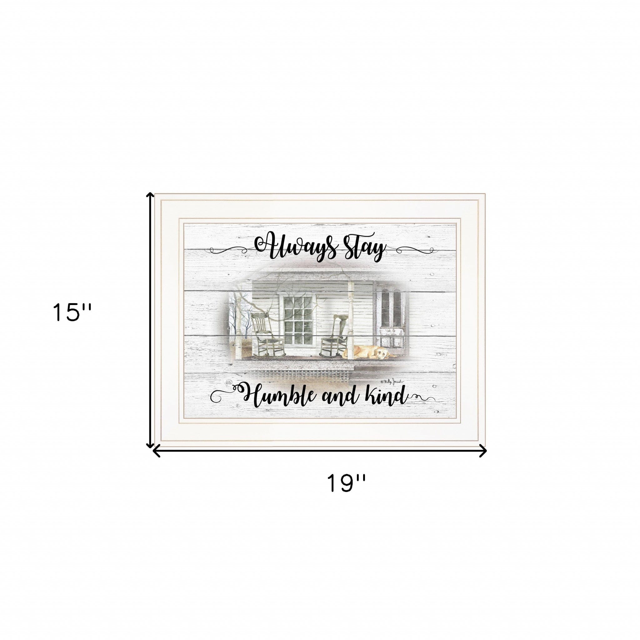 Humble and Kind 1 White Framed Print Wall Art - Homeroots