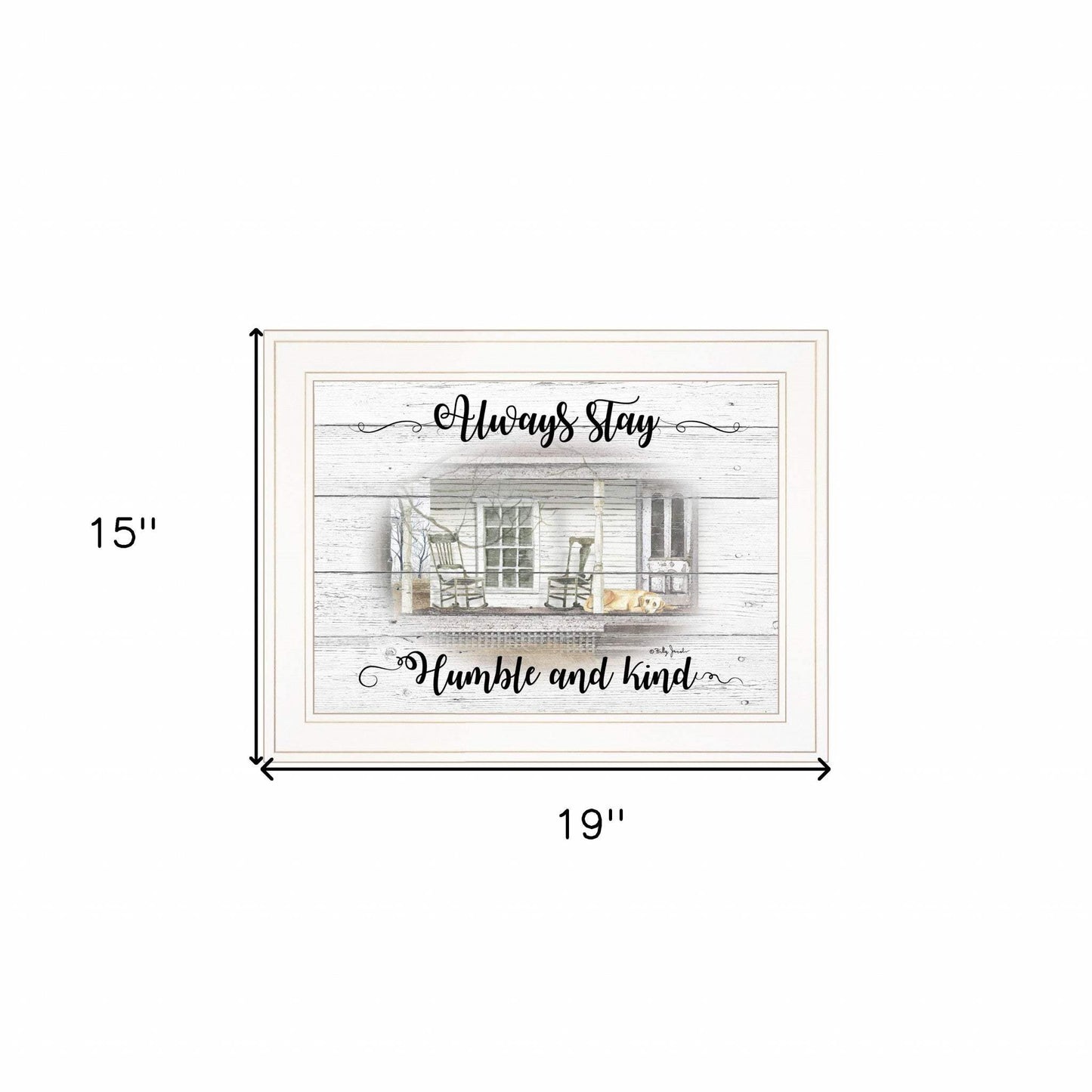 Humble and Kind 1 White Framed Print Wall Art - Homeroots - Flyclothing LLC