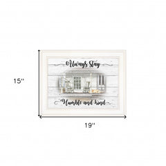 Humble and Kind 1 White Framed Print Wall Art - Homeroots