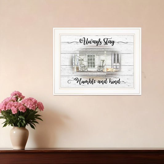 Humble and Kind 1 White Framed Print Wall Art - Homeroots