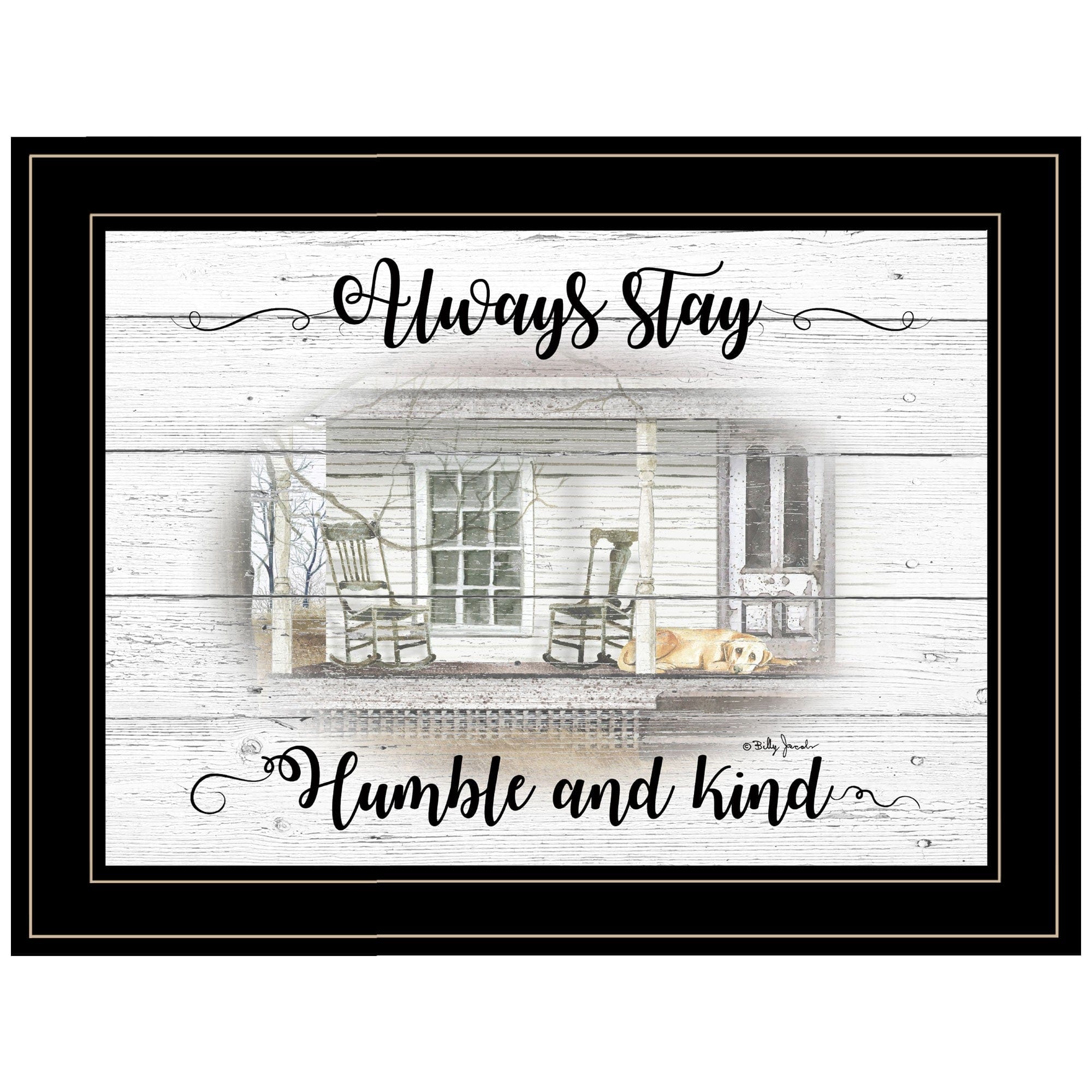 Humble and Kind 2 Black Framed Print Wall Art - Homeroots