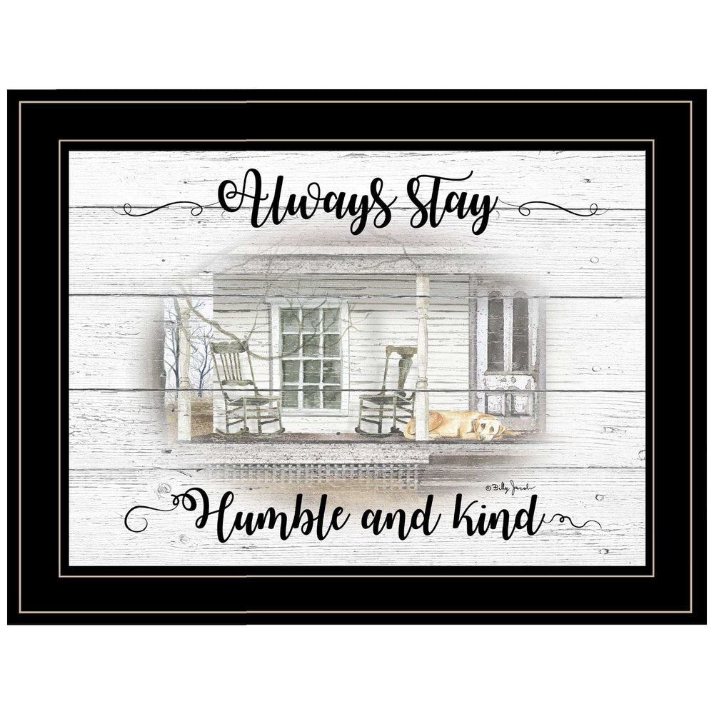 Humble and Kind 2 Black Framed Print Wall Art - Homeroots - Flyclothing LLC