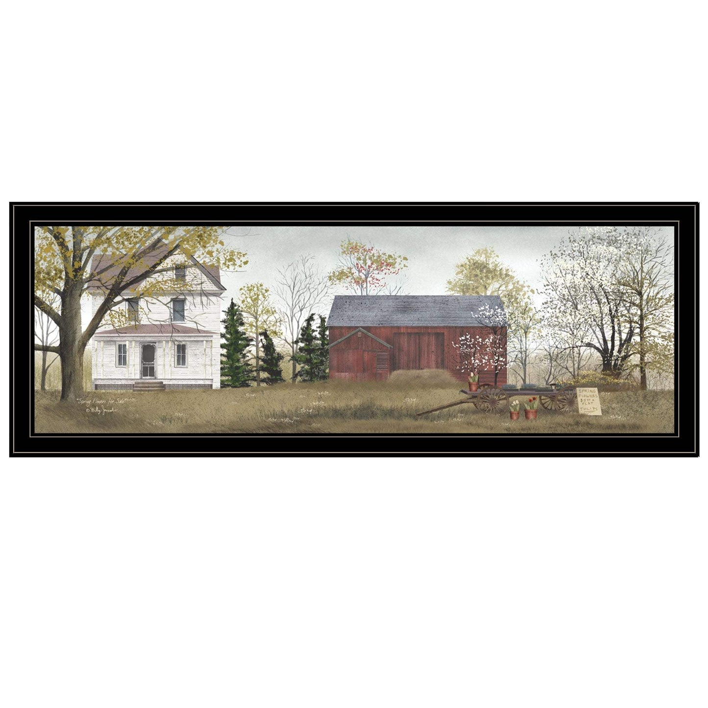 Spring Flowers for Sale 7 Black Framed Print Wall Art - Homeroots - Flyclothing LLC