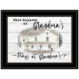 Stays At Grandmas Black Framed Print Wall Art - Homeroots