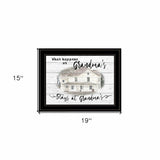 Stays At Grandmas Black Framed Print Wall Art - Homeroots - Flyclothing LLC