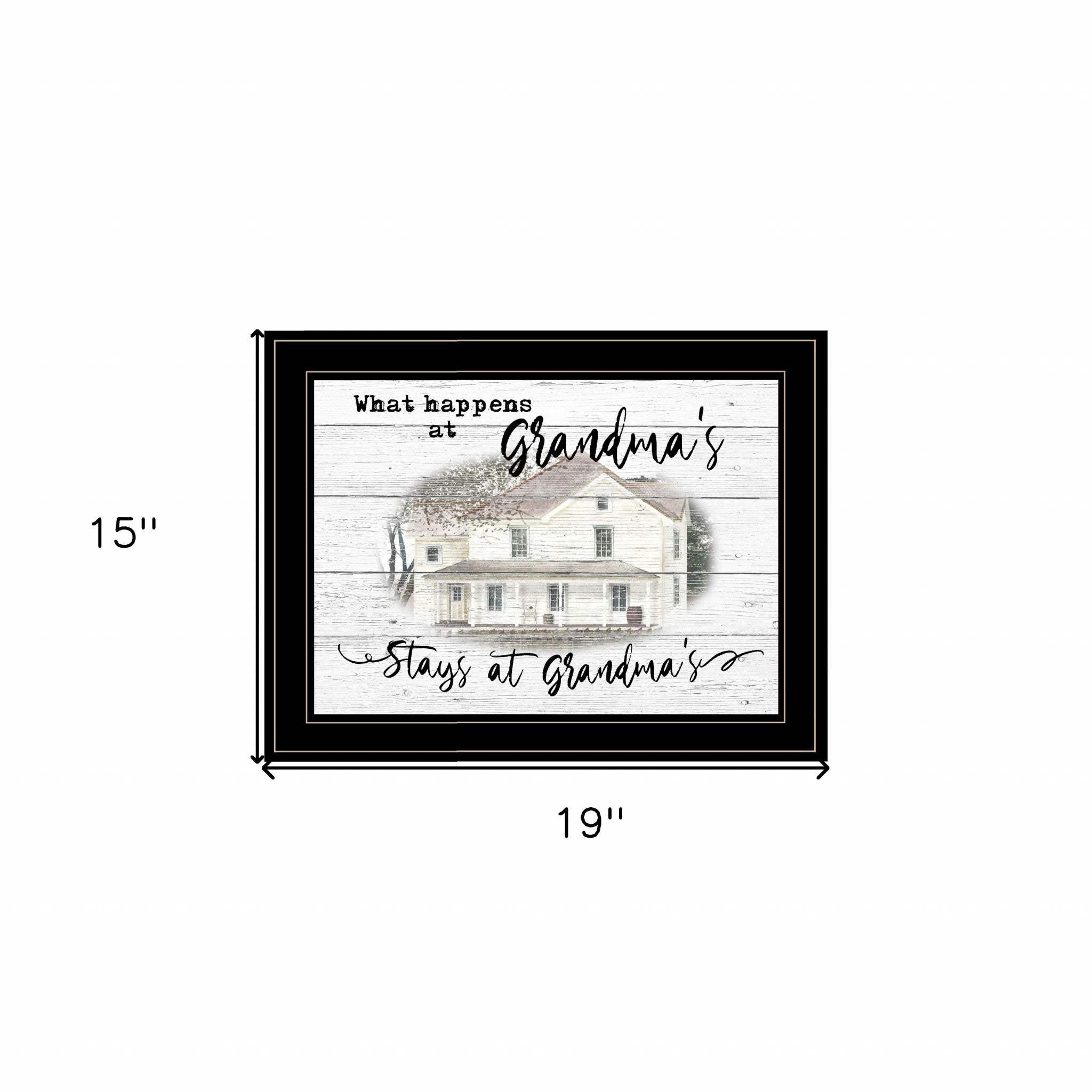 Stays At Grandmas Black Framed Print Wall Art - Homeroots - Flyclothing LLC