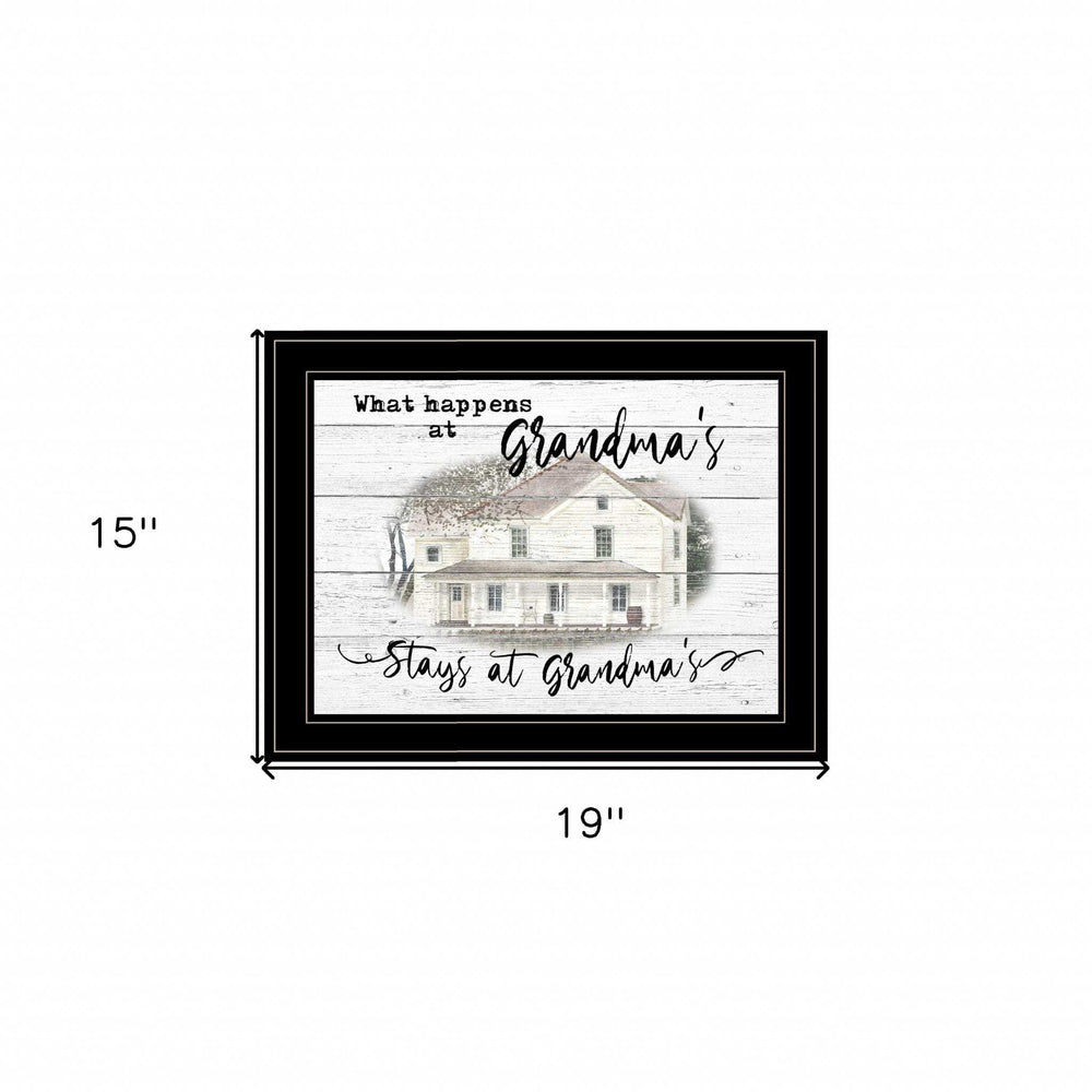 Stays At Grandmas Black Framed Print Wall Art - Homeroots - Flyclothing LLC