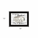 Stays At Grandmas Black Framed Print Wall Art - Homeroots - Flyclothing LLC