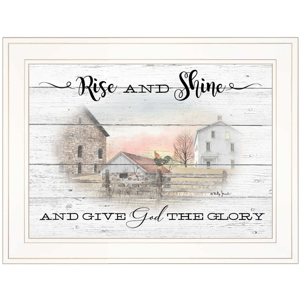 Rise And Shine 7 White Framed Print Wall Art - Homeroots - Flyclothing LLC