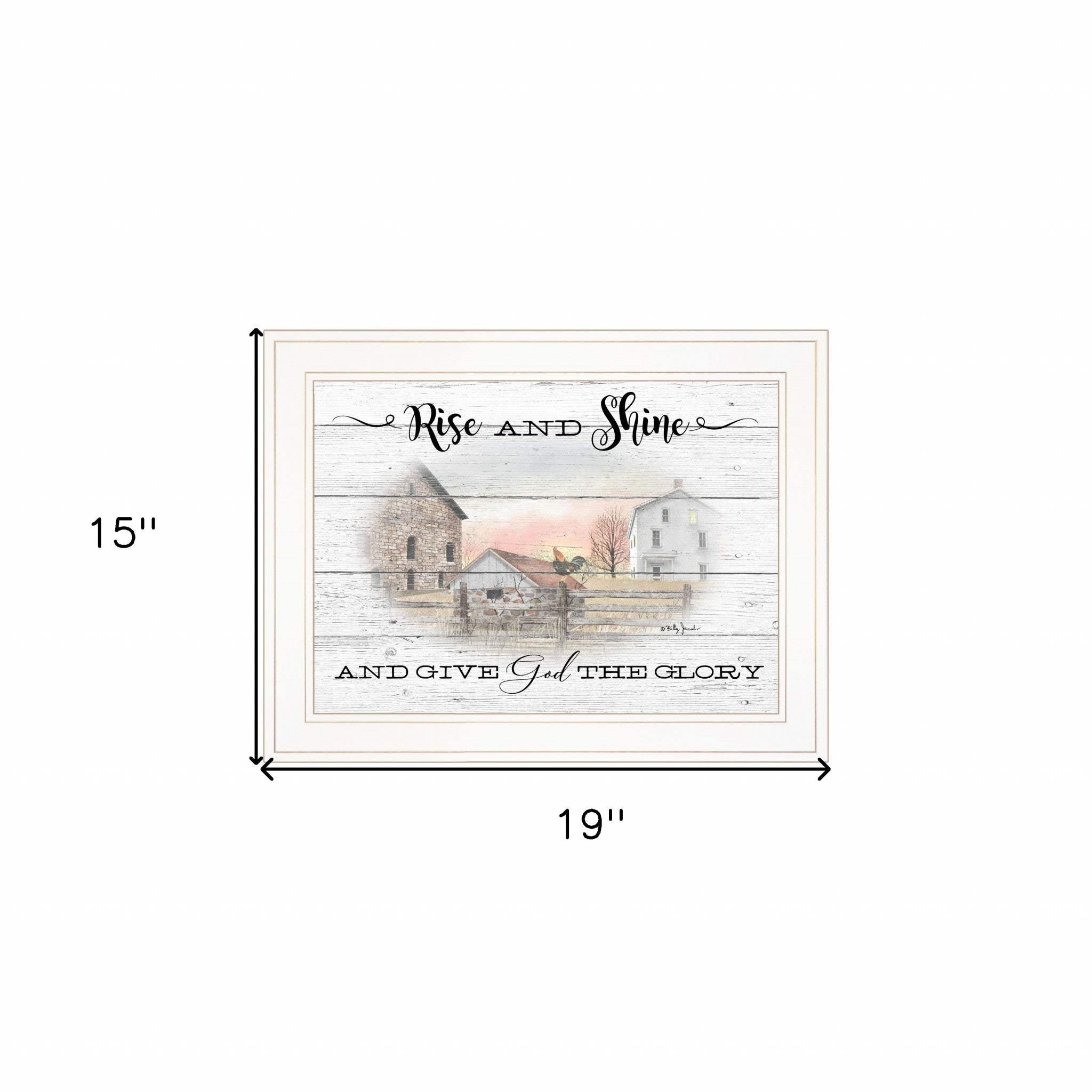 Rise And Shine 7 White Framed Print Wall Art - Homeroots - Flyclothing LLC