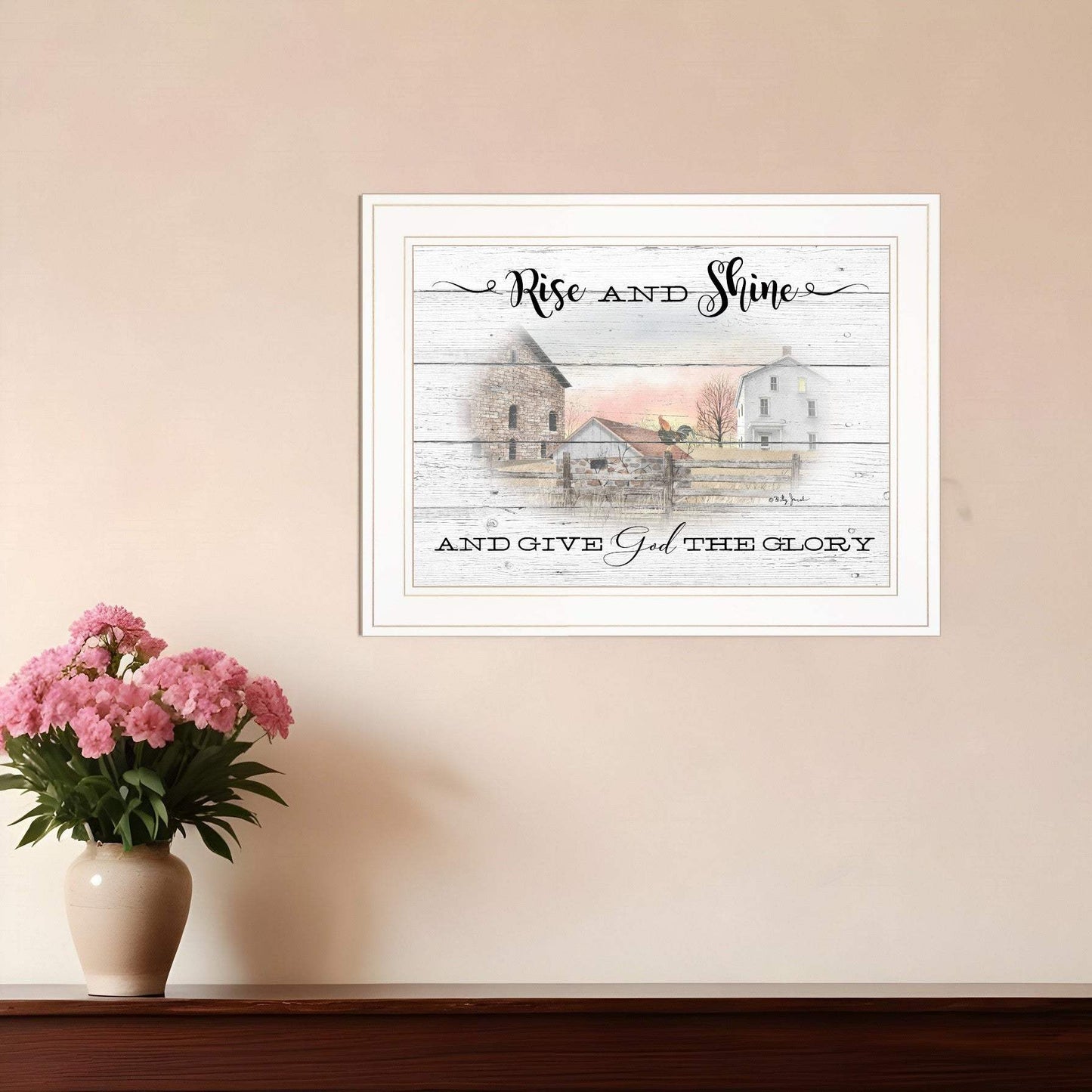 Rise And Shine 7 White Framed Print Wall Art - Homeroots - Flyclothing LLC