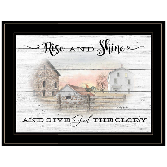 Rise And Shine 8 Black Framed Print Wall Art - Homeroots