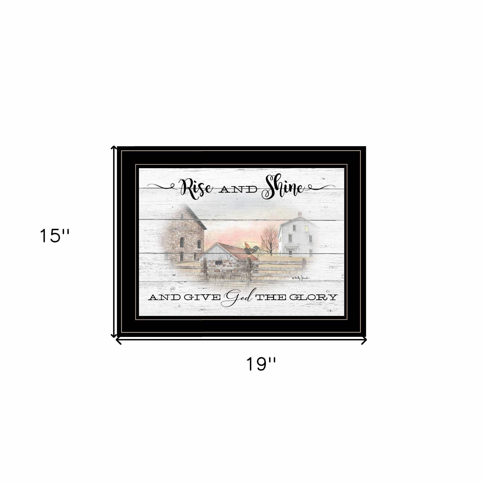 Rise And Shine 8 Black Framed Print Wall Art - Homeroots - Flyclothing LLC