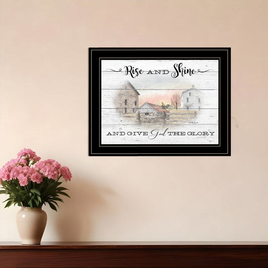 Rise And Shine 8 Black Framed Print Wall Art - Homeroots