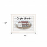 Simply Blessed Farmhouse White Framed Print Wall Art - Homeroots - Flyclothing LLC