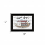 Simply Blessed Farmhouse Black Framed Print Wall Art - Homeroots - Flyclothing LLC