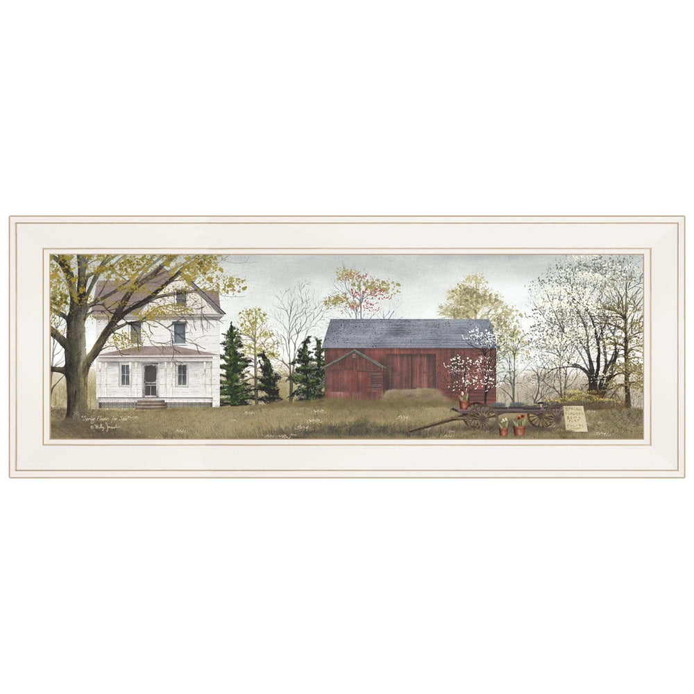 Spring Flowers for Sale 2 White Framed Print Wall Art - Homeroots - Flyclothing LLC