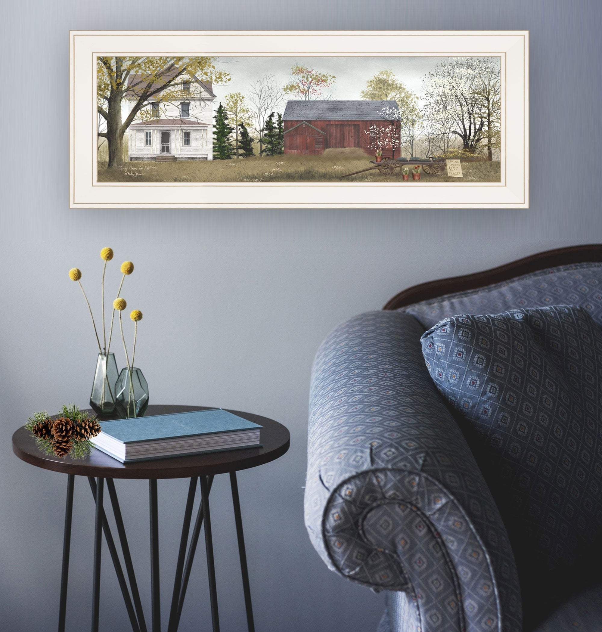 Spring Flowers for Sale 2 White Framed Print Wall Art - Homeroots - Flyclothing LLC