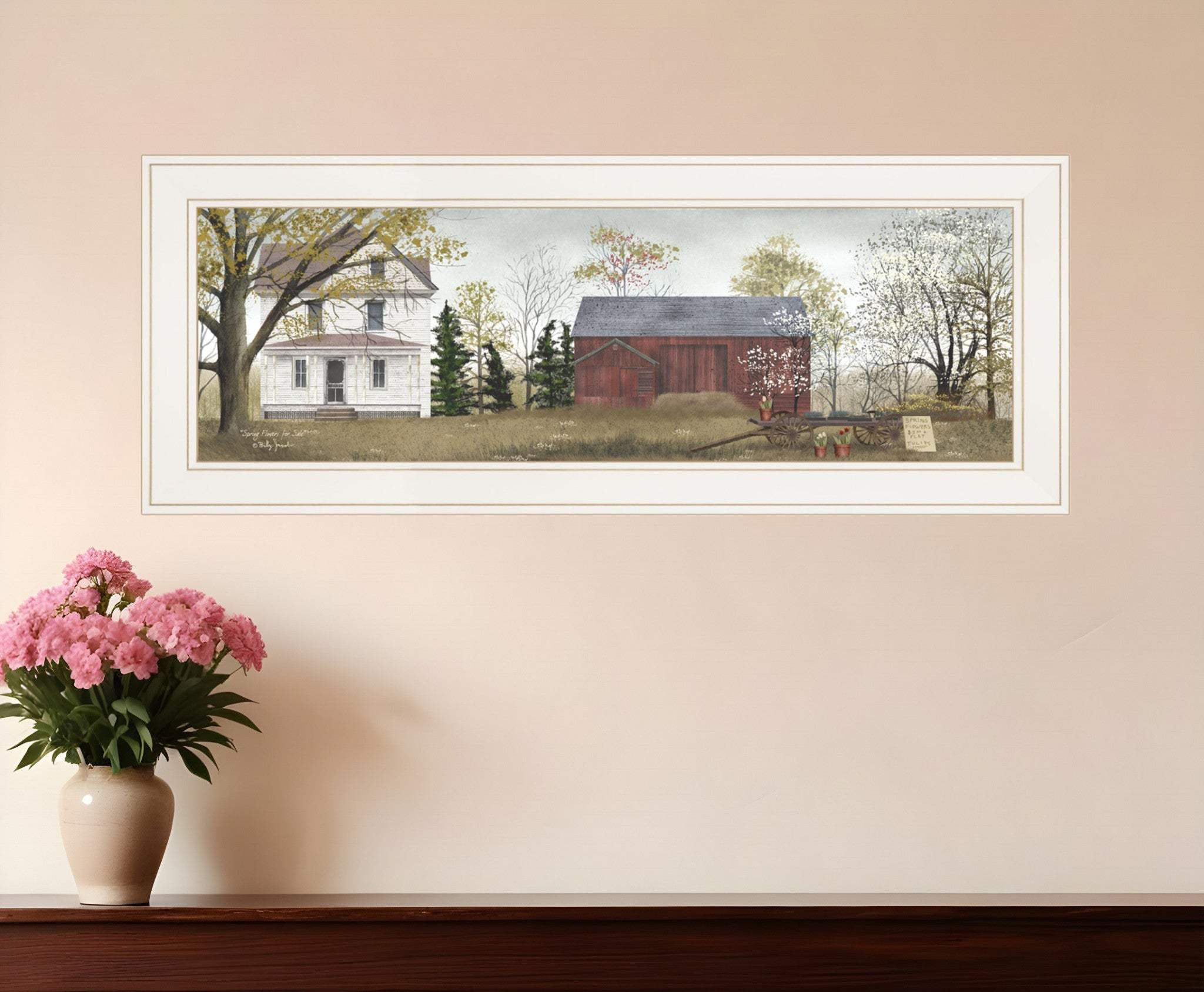 Spring Flowers for Sale 2 White Framed Print Wall Art - Homeroots - Flyclothing LLC