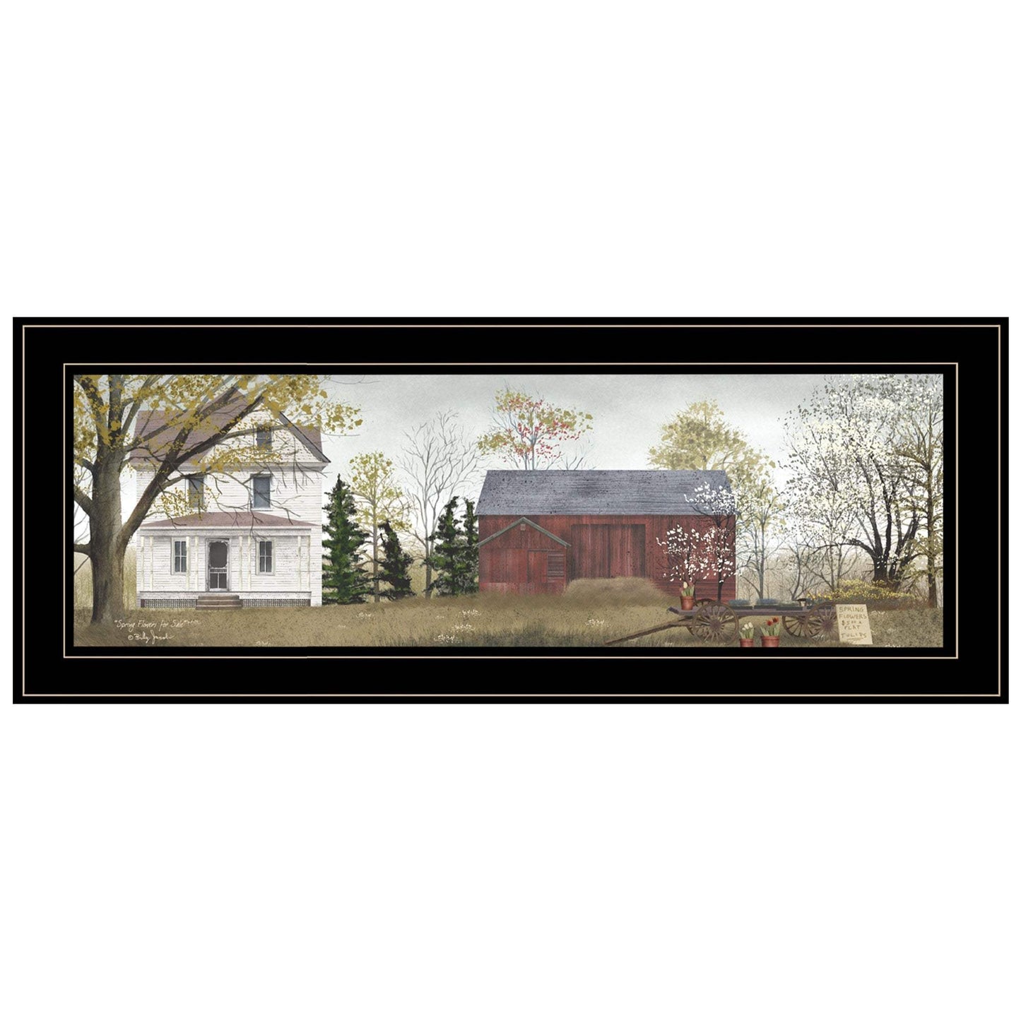 Spring Flowers for Sale 3 Black Framed Print Wall Art - Homeroots - Flyclothing LLC