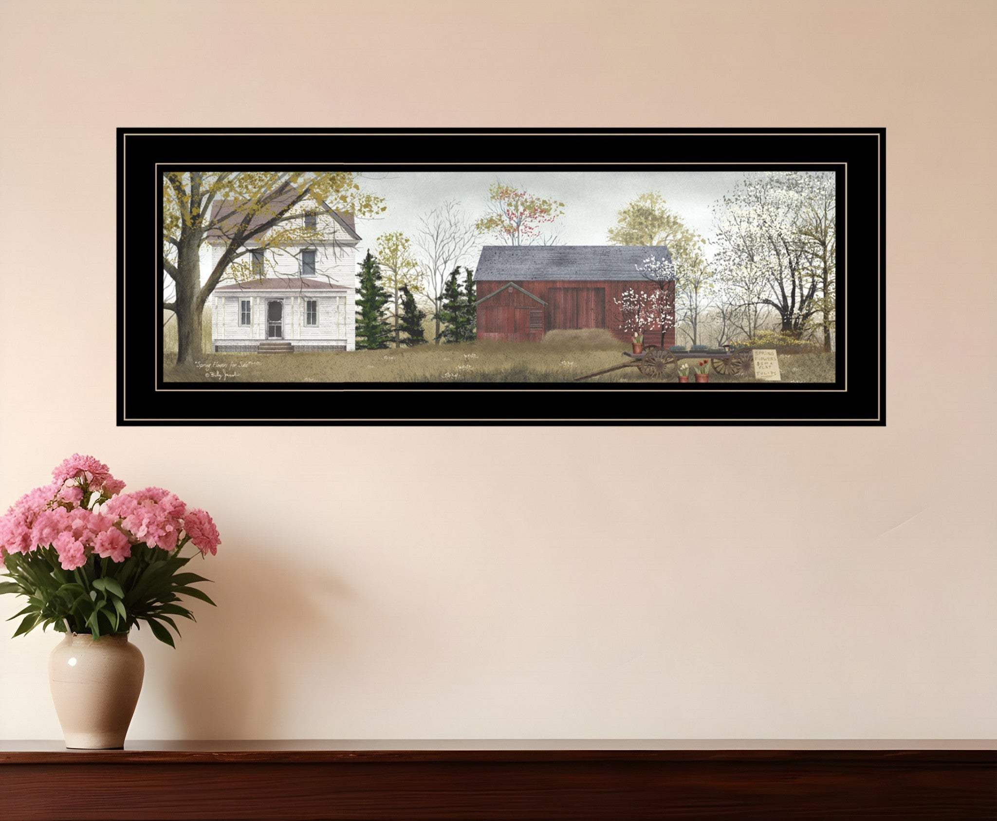 Spring Flowers for Sale 3 Black Framed Print Wall Art - Homeroots - Flyclothing LLC