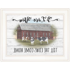 I Love You till the Cows Come Home 1 White Framed Print Wall Art - Homeroots
