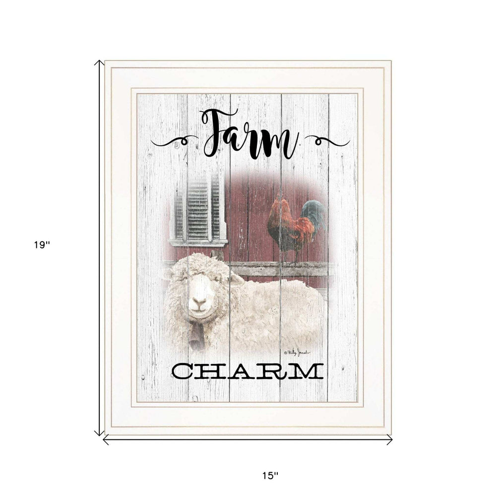 Farm Charm 1 White Framed Print Wall Art - Homeroots - Flyclothing LLC