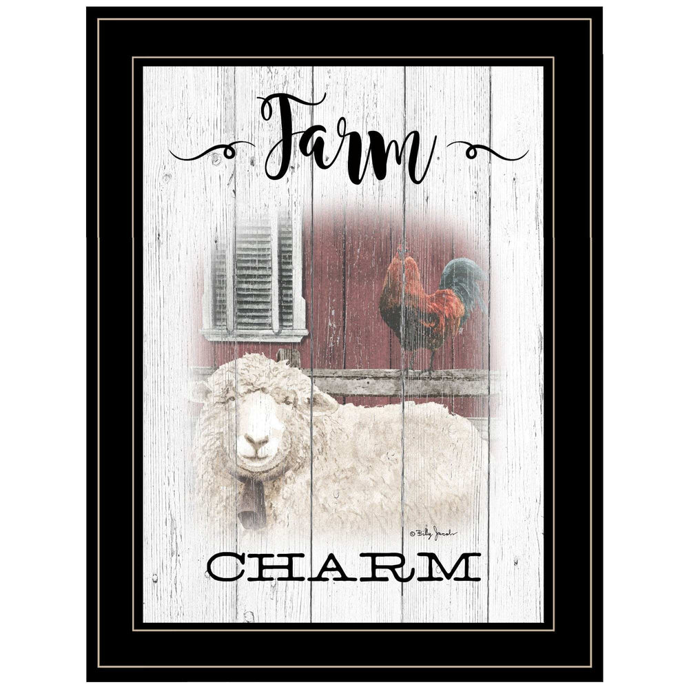 Farm Charm 2 Black Framed Print Wall Art - Homeroots - Flyclothing LLC