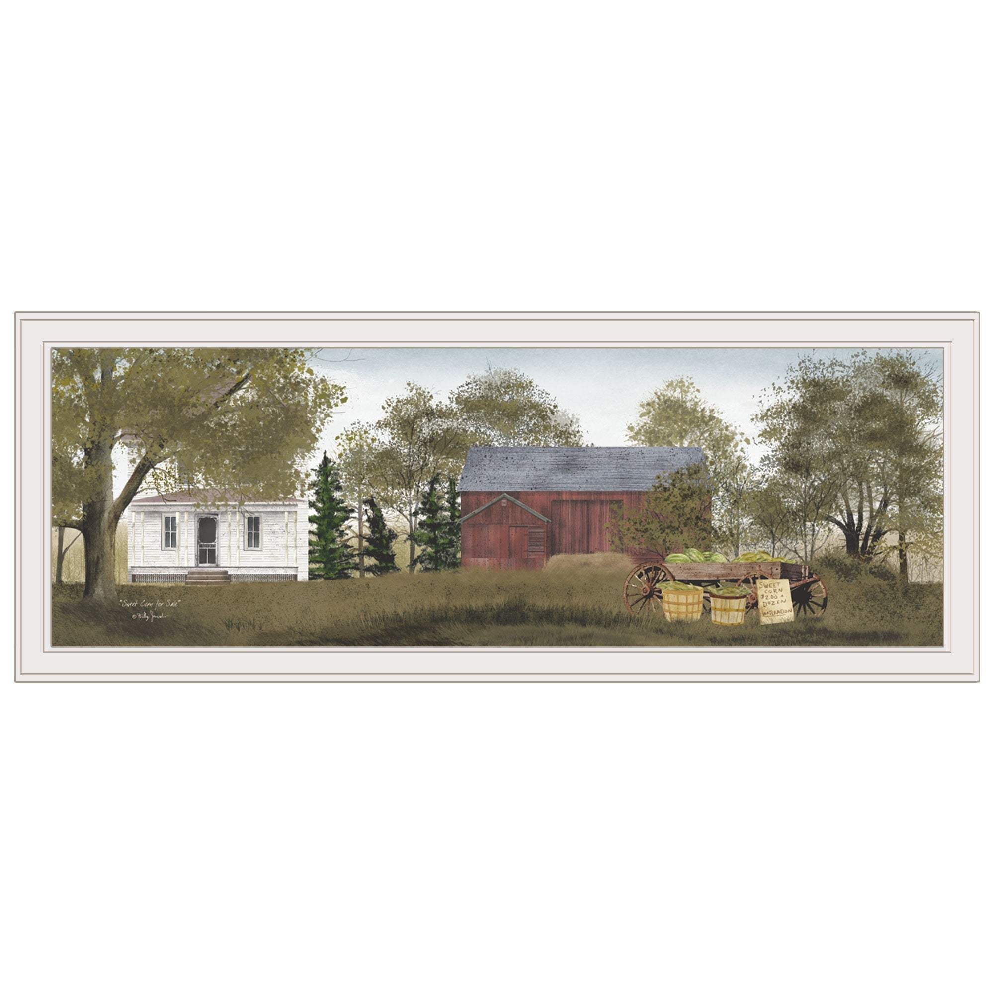 Sweet Corn For Sale 2 White Framed Print Wall Art - Homeroots - Flyclothing LLC