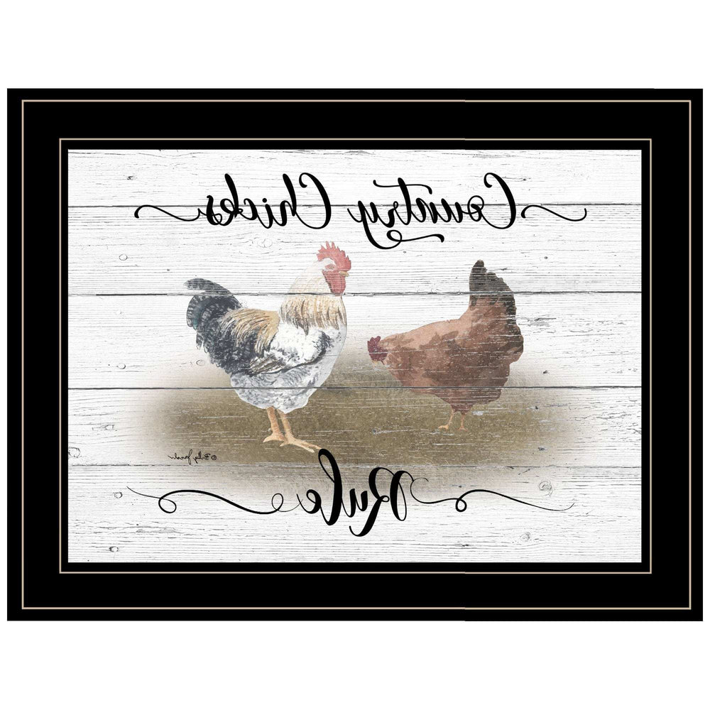 Country Chicks Rule 3 Black Framed Print Wall Art - Homeroots - Flyclothing LLC