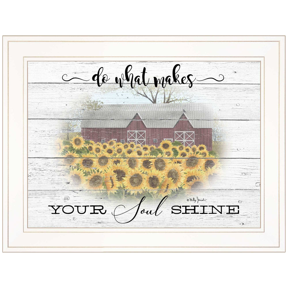 Do What Makes Your Soul Shine 1 White Framed Print Wall Art - Homeroots - Flyclothing LLC