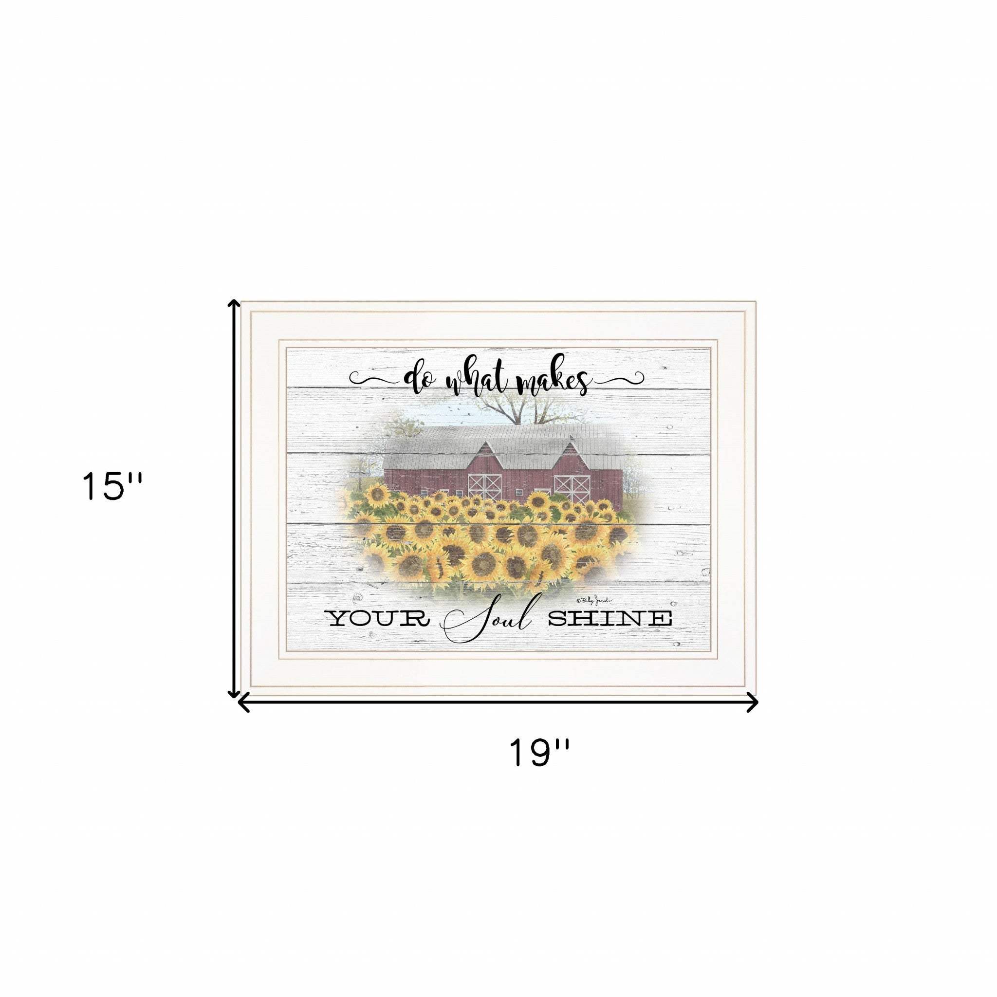 Do What Makes Your Soul Shine 1 White Framed Print Wall Art - Homeroots - Flyclothing LLC