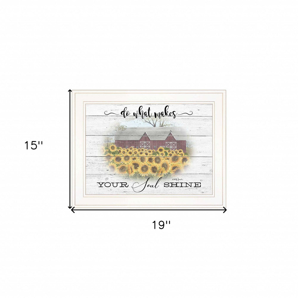 Do What Makes Your Soul Shine 1 White Framed Print Wall Art - Homeroots - Flyclothing LLC