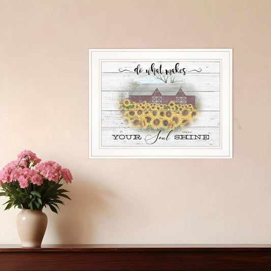 Do What Makes Your Soul Shine 1 White Framed Print Wall Art - Homeroots - Flyclothing LLC