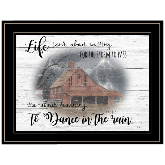 Storm Dance at the Farm Black Framed Print Wall Art - Homeroots - Flyclothing LLC