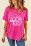 Graphic Round Neck Short Sleeve T-Shirt - Trendsi - Flyclothing LLC