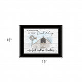 Winds Of Change Windmill on the Farm Black Framed Print Wall Art - Homeroots