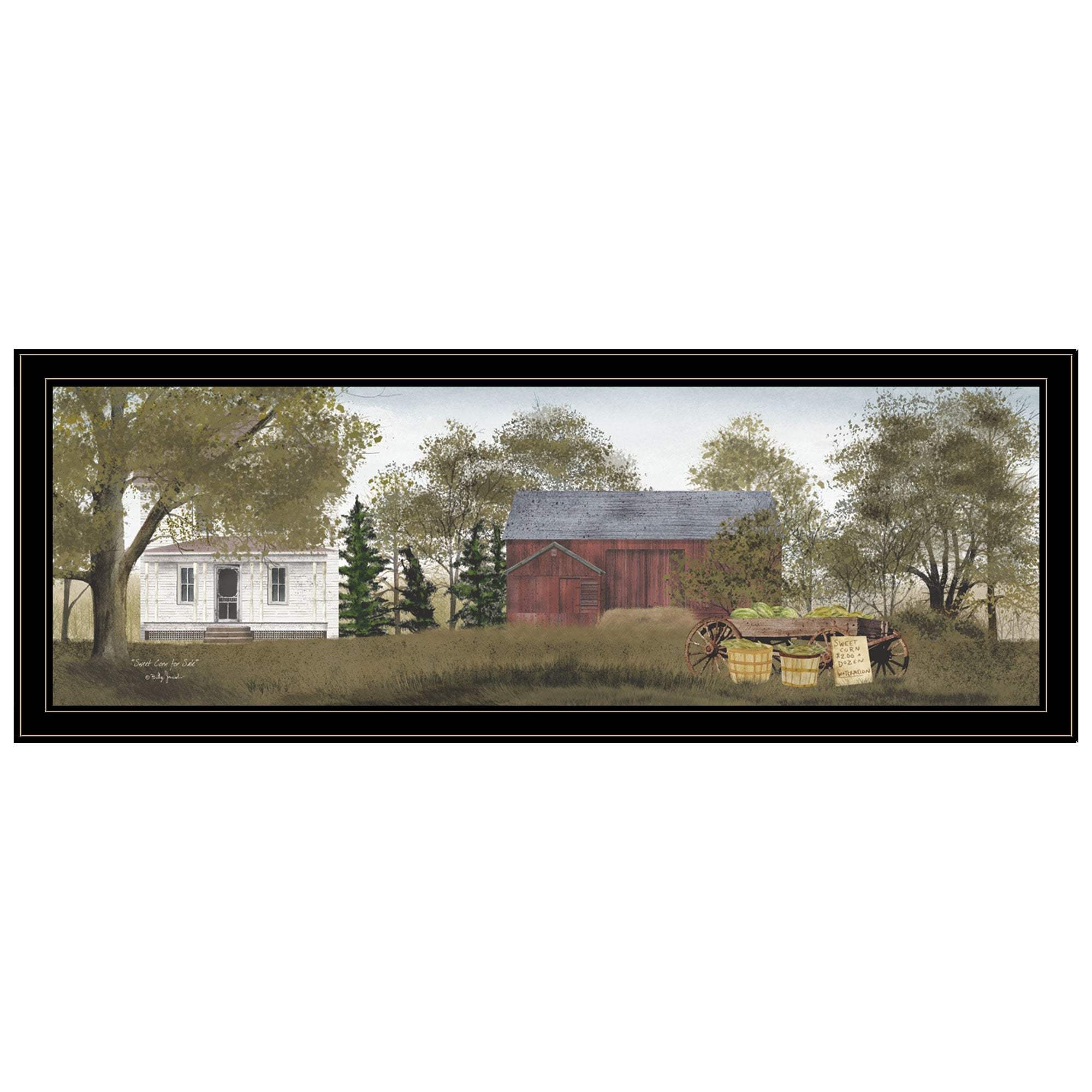 Sweet Corn For Sale 3 Black Framed Print Wall Art - Homeroots - Flyclothing LLC