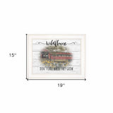 Wildflowers Covered Bridge White Framed Print Wall Art - Homeroots - Flyclothing LLC