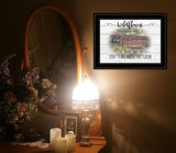 Wildflowers Covered Bridge Black Framed Print Wall Art - Homeroots