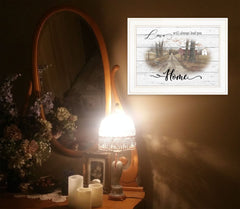 Love Will Always Lead You Home 1 White Framed Print Wall Art - Homeroots