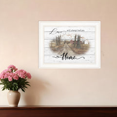 Love Will Always Lead You Home 1 White Framed Print Wall Art - Homeroots