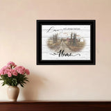 Love Will Always Lead You Home Farmhouse Black Framed Print Wall Art - Homeroots