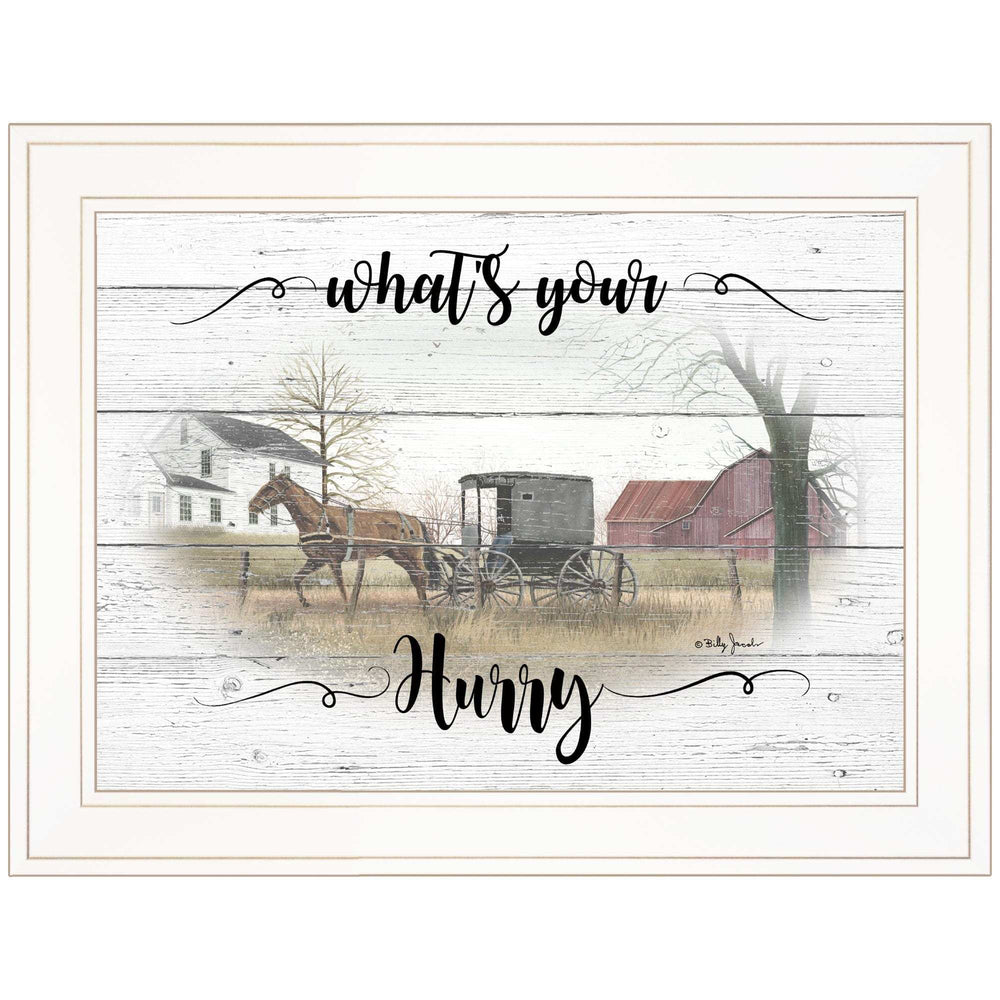 Whats Your Hurry 1 White Framed Print Wall Art - Homeroots - Flyclothing LLC