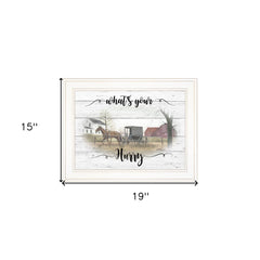 Whats Your Hurry 1 White Framed Print Wall Art