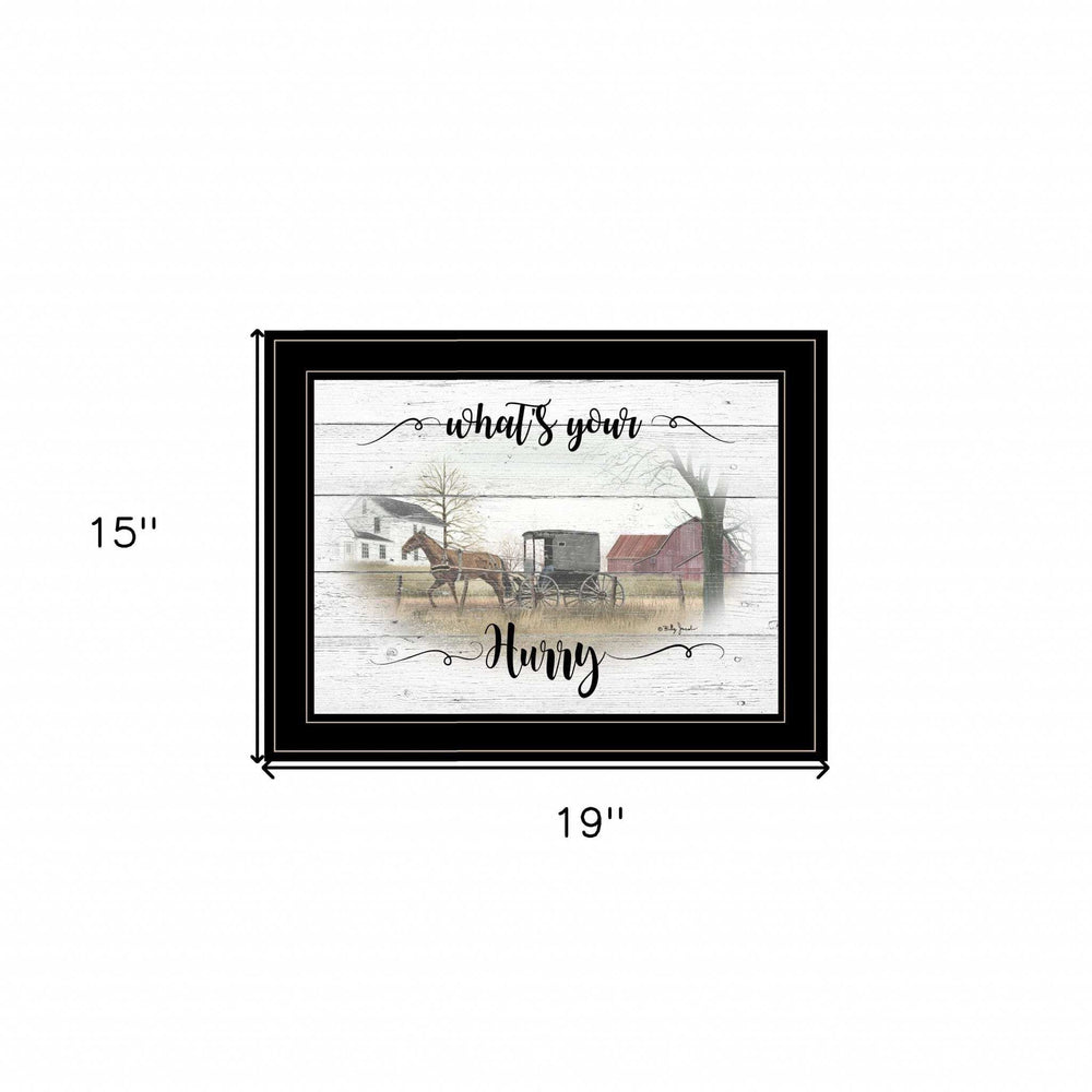 Whats Your Hurry 2 Black Framed Print Wall Art - Homeroots - Flyclothing LLC